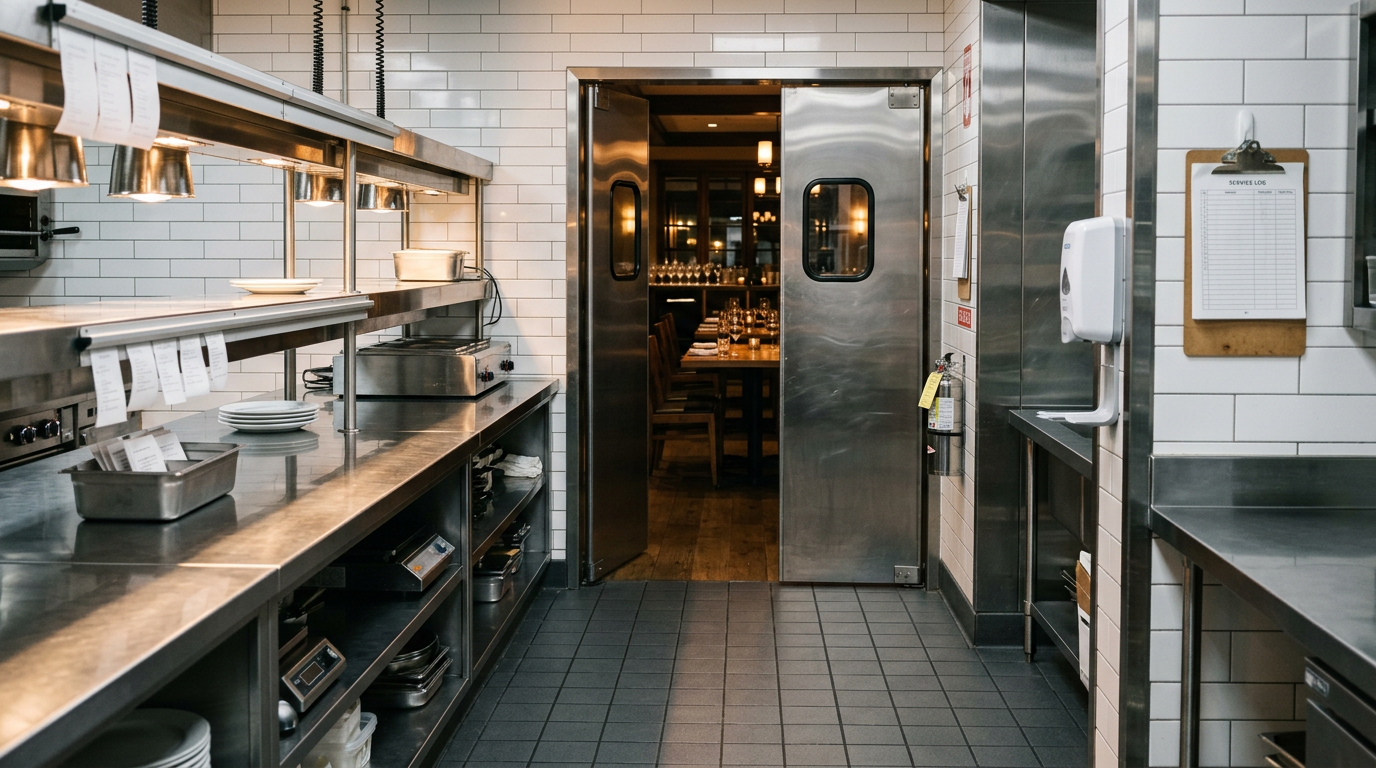 Kitchen Exit & Service Routes